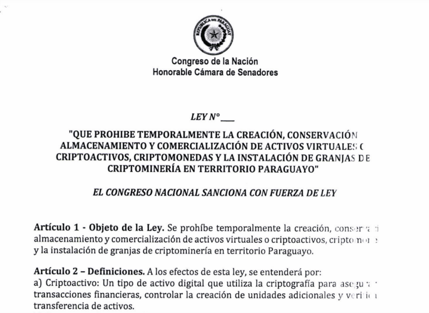 La iniciativa de ley fue presentada por 14 senadores el pasado 03 de abril en Paraguay.